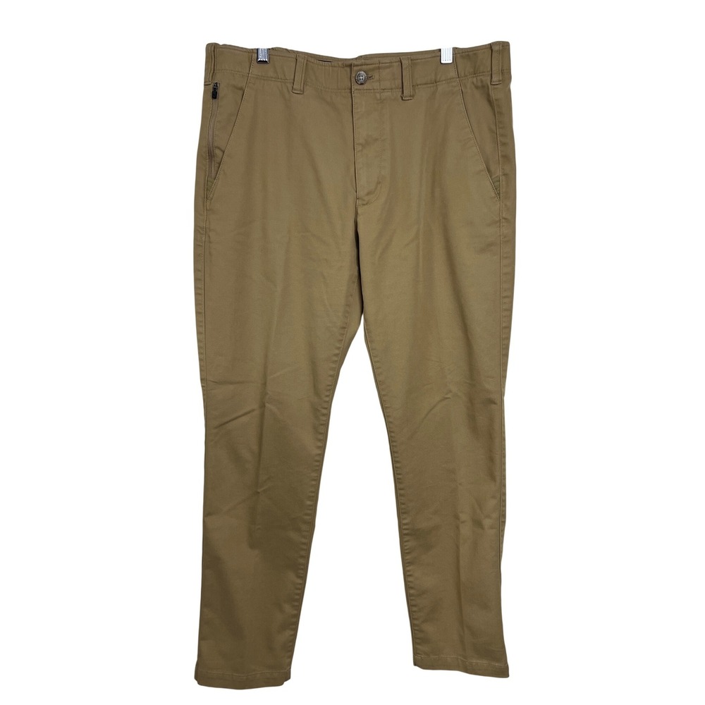 Eddie Bauer Chino Pants Mens 38x34 Brown Stretch Travel Casual Outdoor A55